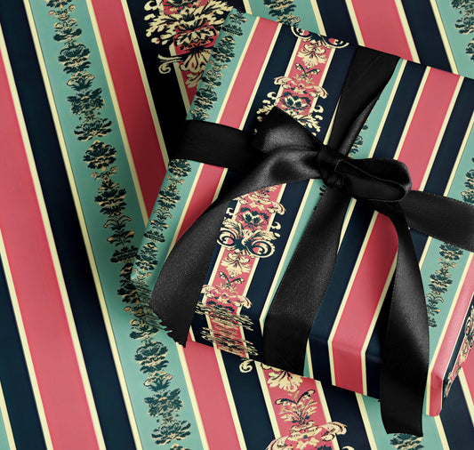Elegant Decorative Gift Wrapping Paper with Ribbon