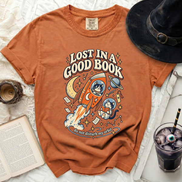 Cosmic Bookworm Tee in Yam