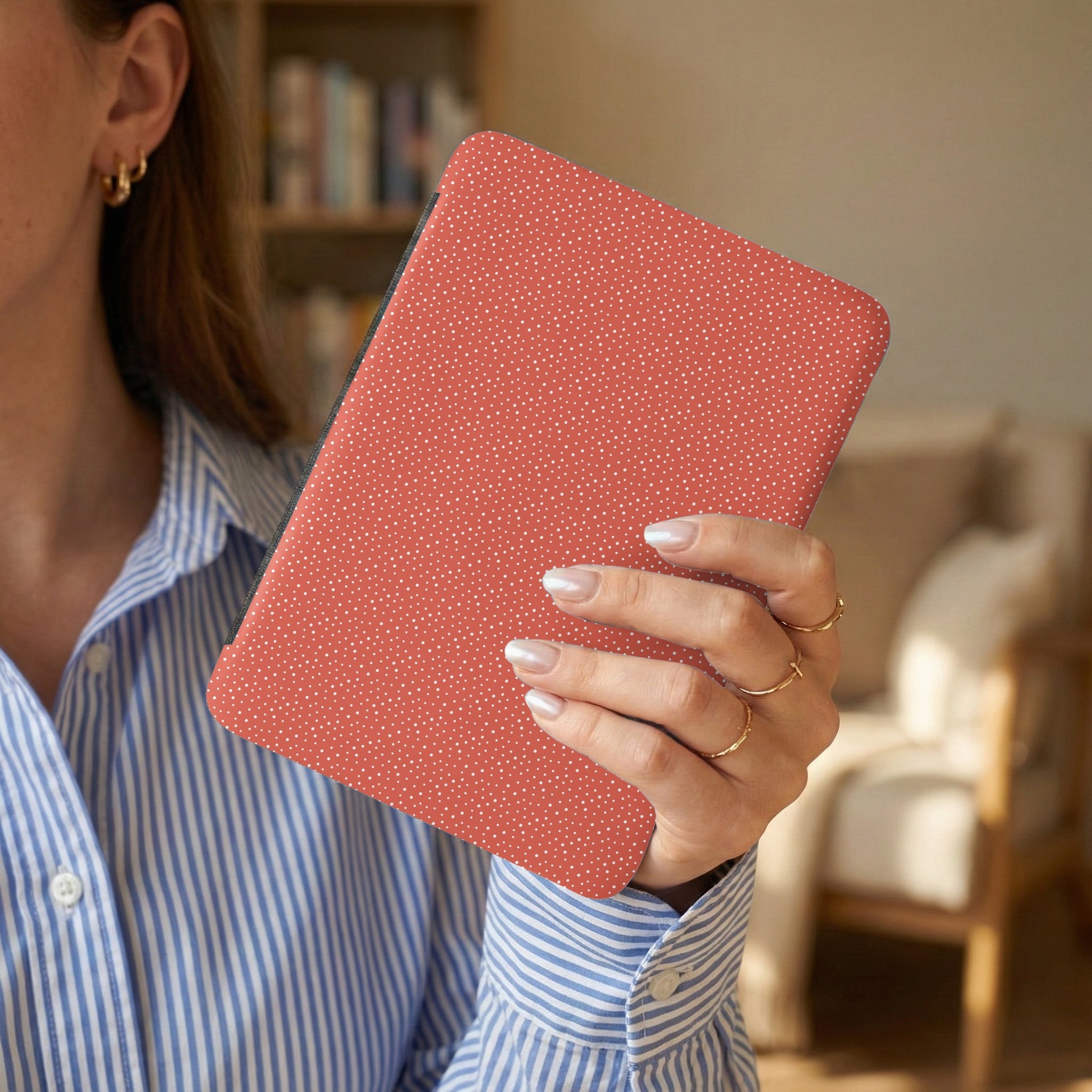 Stylish Red Polka Dot Patterned Tablet Case