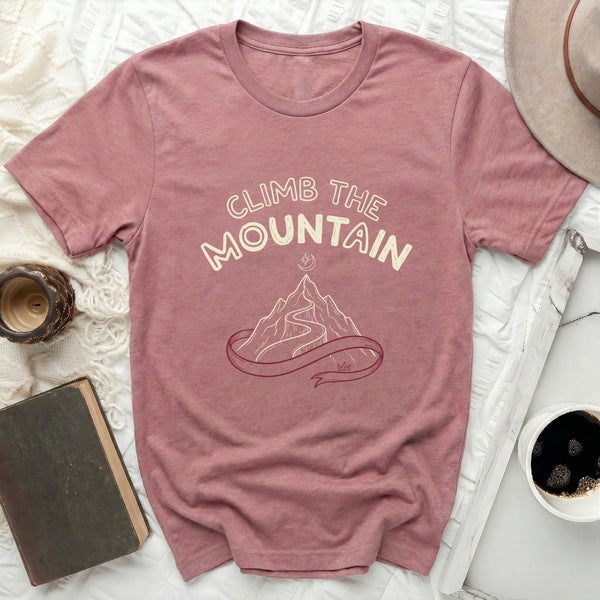 Gilded Ribbon Mountain Tee in Heather Mauve