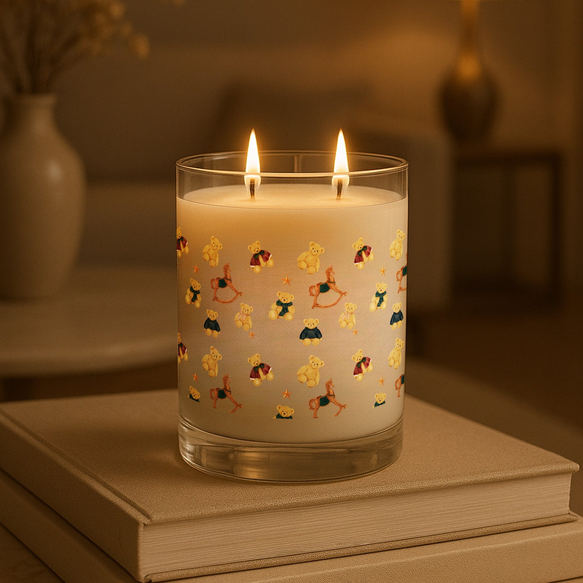 Relaxing Scented Candle with Dance Print Decoration