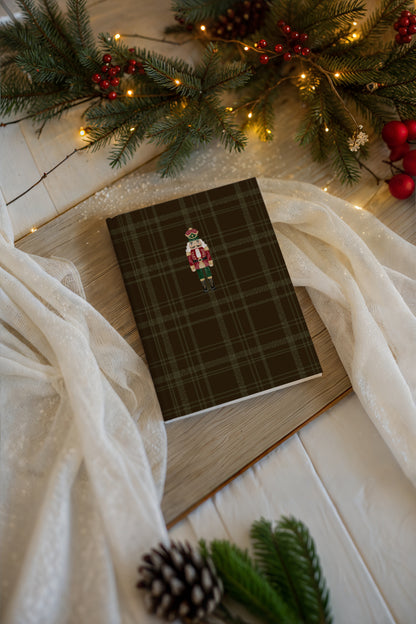 Festive Christmas Themed Plaid Notebook for Holiday Writing