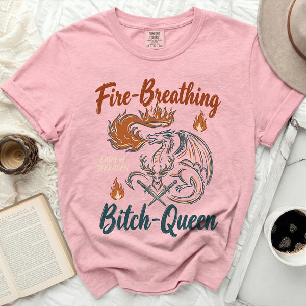 Fire-Breathing BQ Tee in Blossom