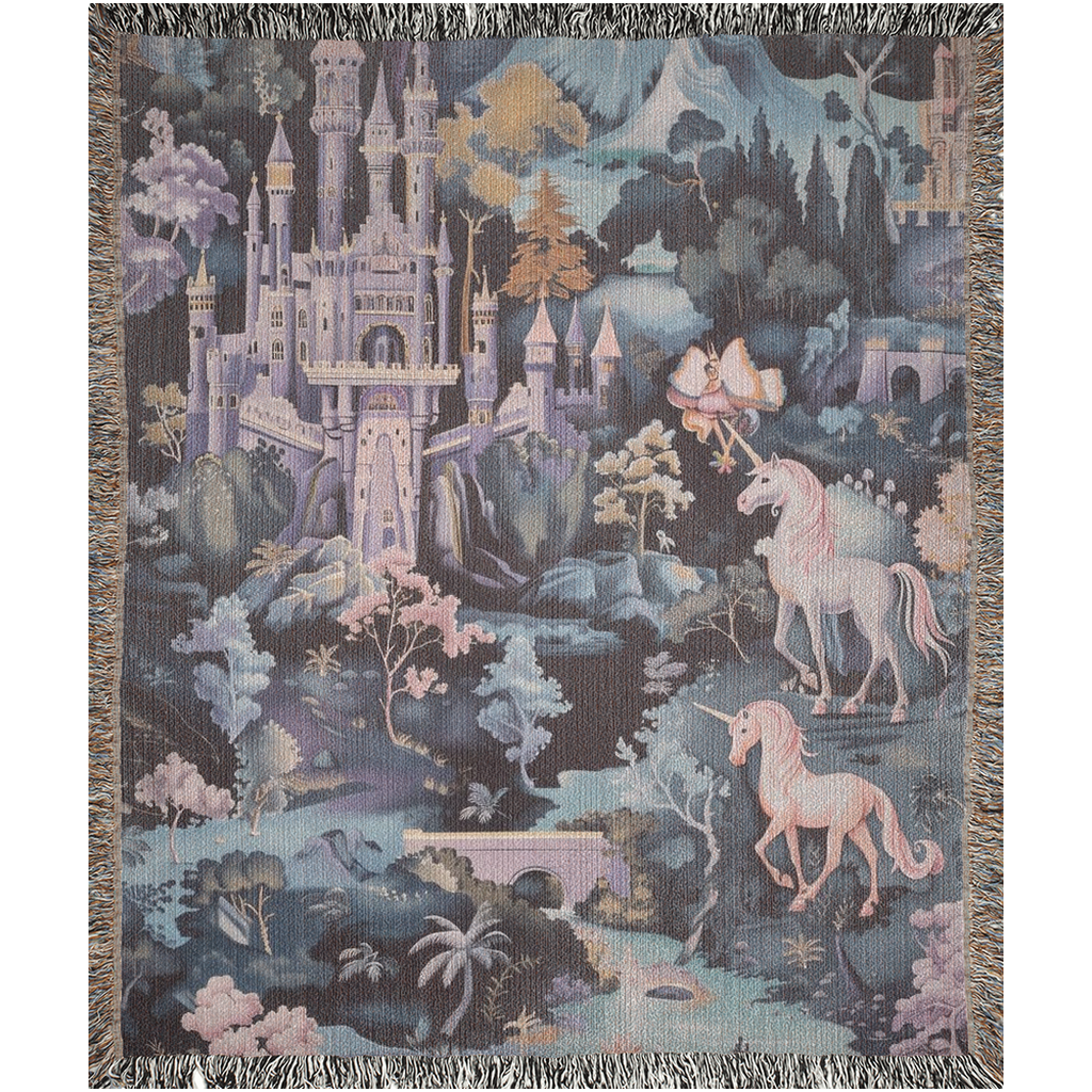 🏰 Enchanted Castle Tapestry Blanket