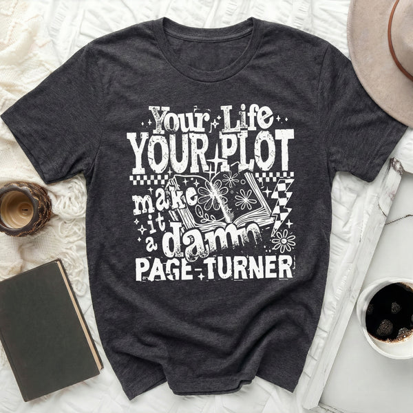 Your Life Your Plot Tee in Dark Grey Heather