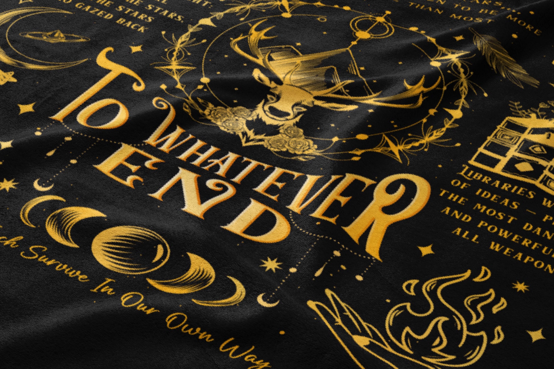 To Whatever End Black Graphic Cloth