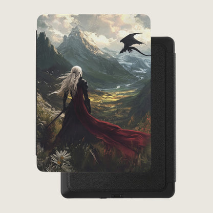 White Haired Warrior Red Cape Dragon Mountain Vista product type
