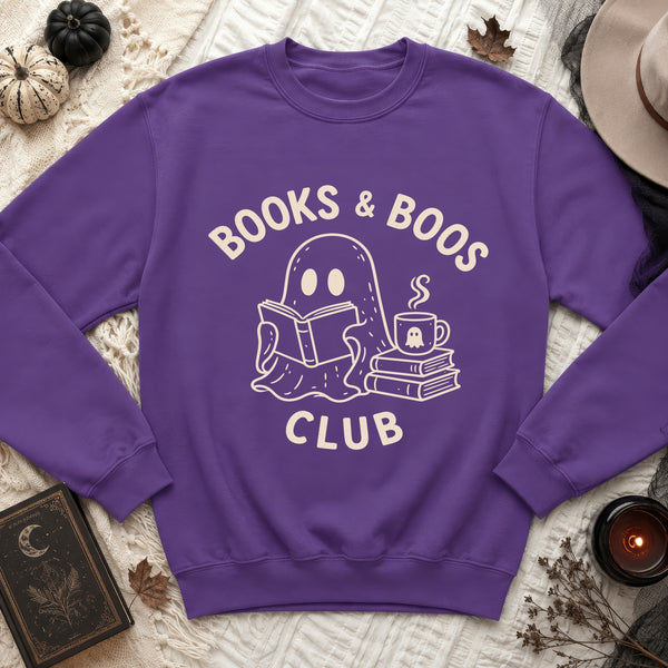 Books & Boos Club Sweatshirt in Purple