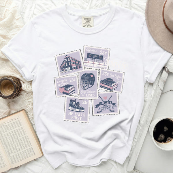 Pucks & Plot Twists Tee in White