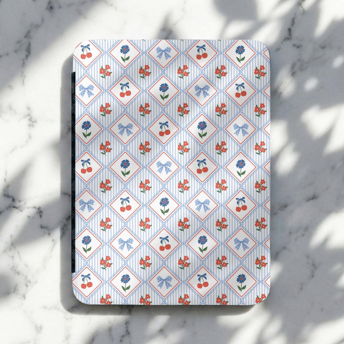 Cherry and Floral Pattern Design Cutting Board