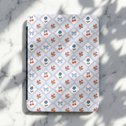 Cherry and Floral Pattern Design Cutting Board