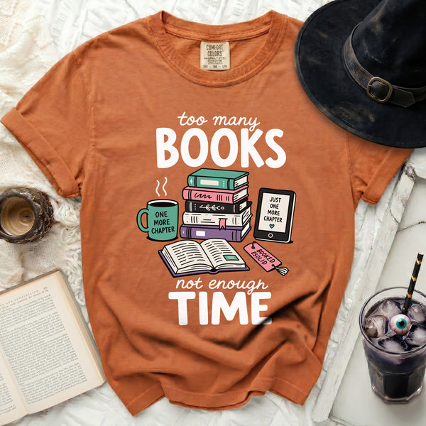 Too Many Books Tee in Yam
