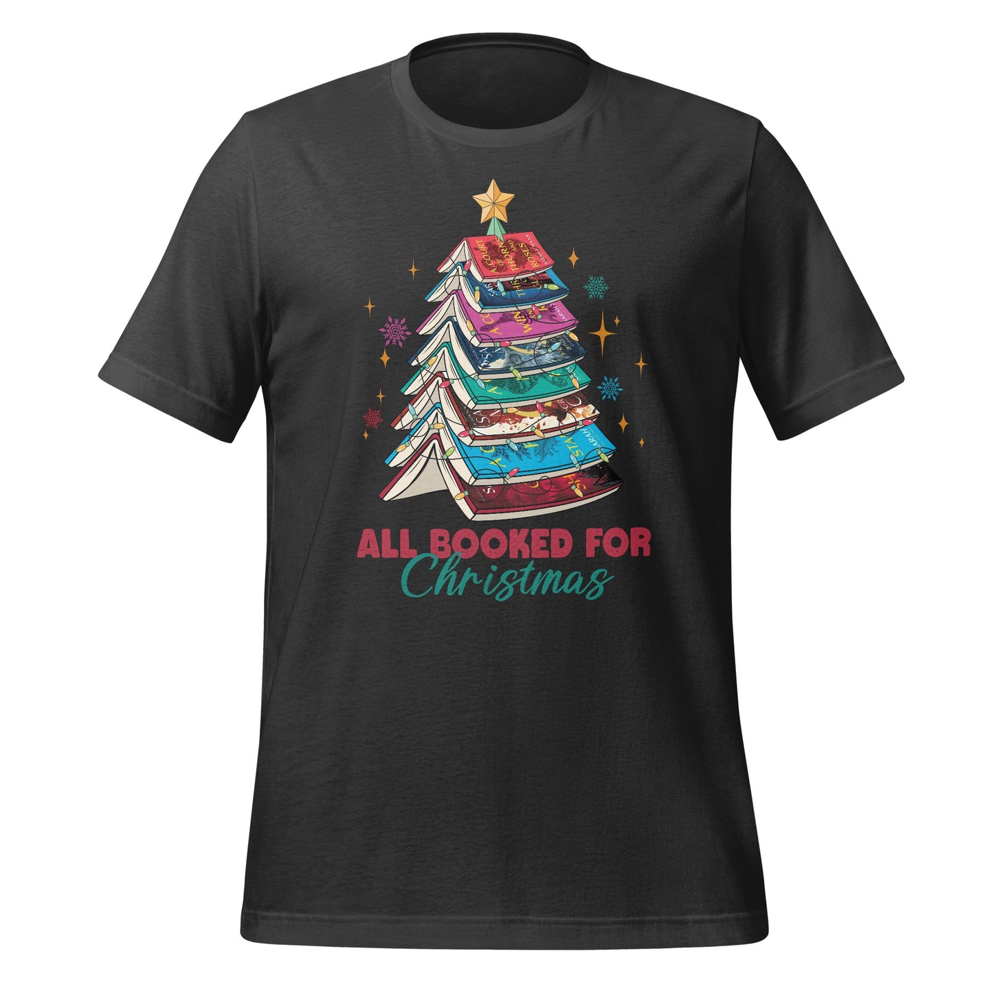 All Booked for Christmas Graphic Holiday Shirt