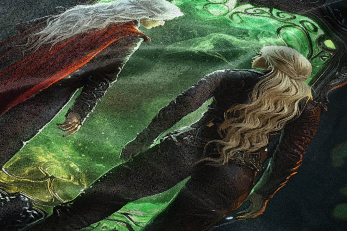 Enigmatic Fantasy Art with Two Adventurers Canvas Print