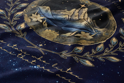 Enchanting Starry Night Mountain Design Tapestry