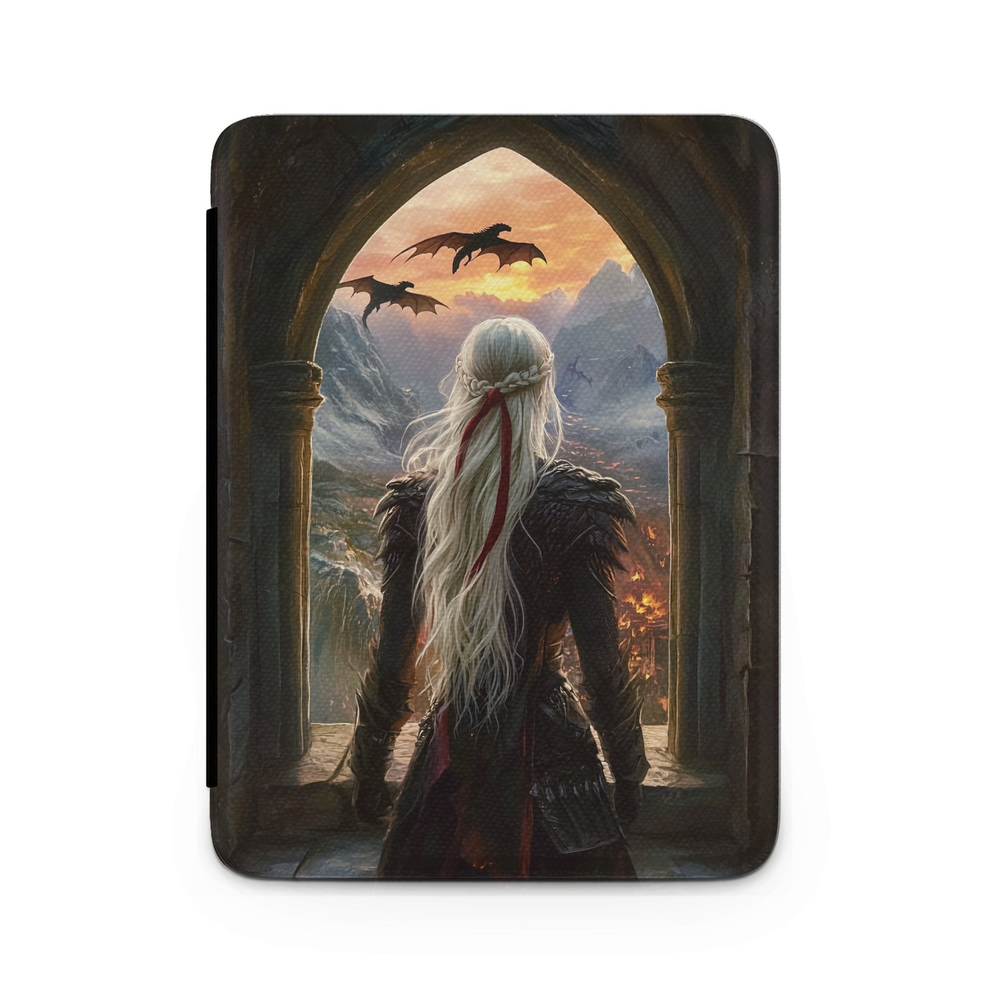 Dragon Queen White Hair Burning City Archway Flying Dragons product type