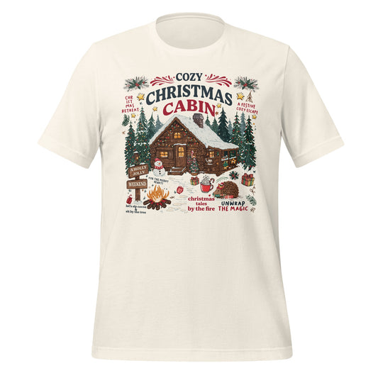 Cozy Christmas Cabin Unwrap The Magic T-shirt