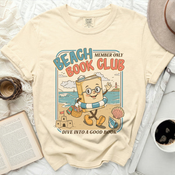 Beach Book Club Member Tee in Ivory