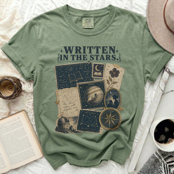 Written In The Stars Tee in Moss