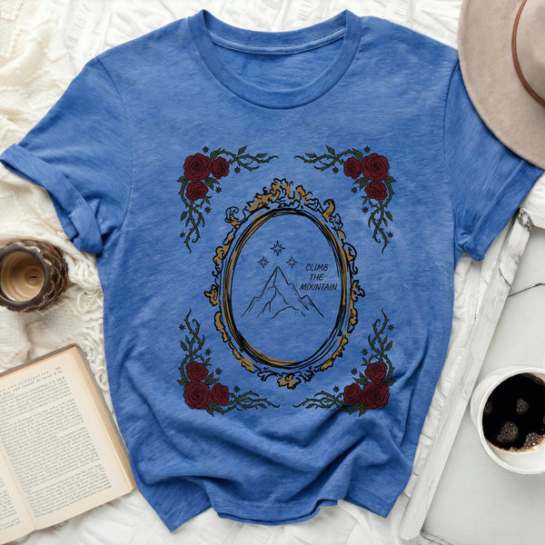 Thorn & Starlight Crest Tee in Heather True Royal