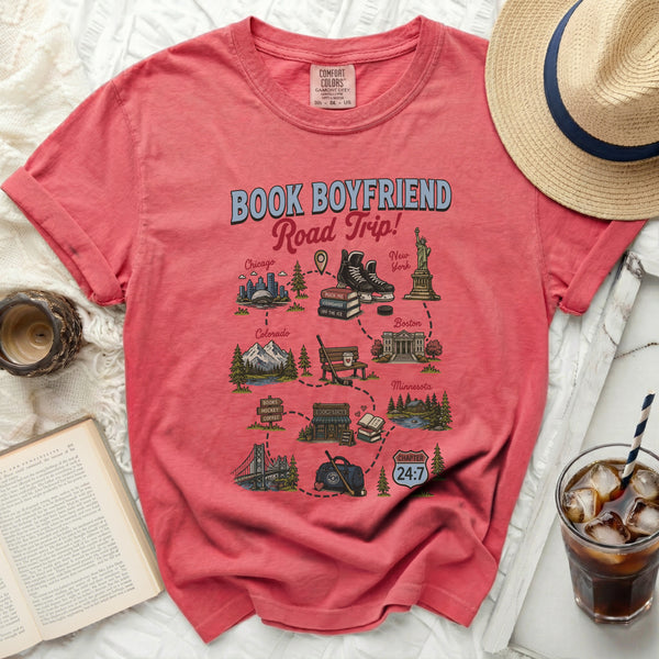 Book Boyfriend Road Trip Tee in Watermelon