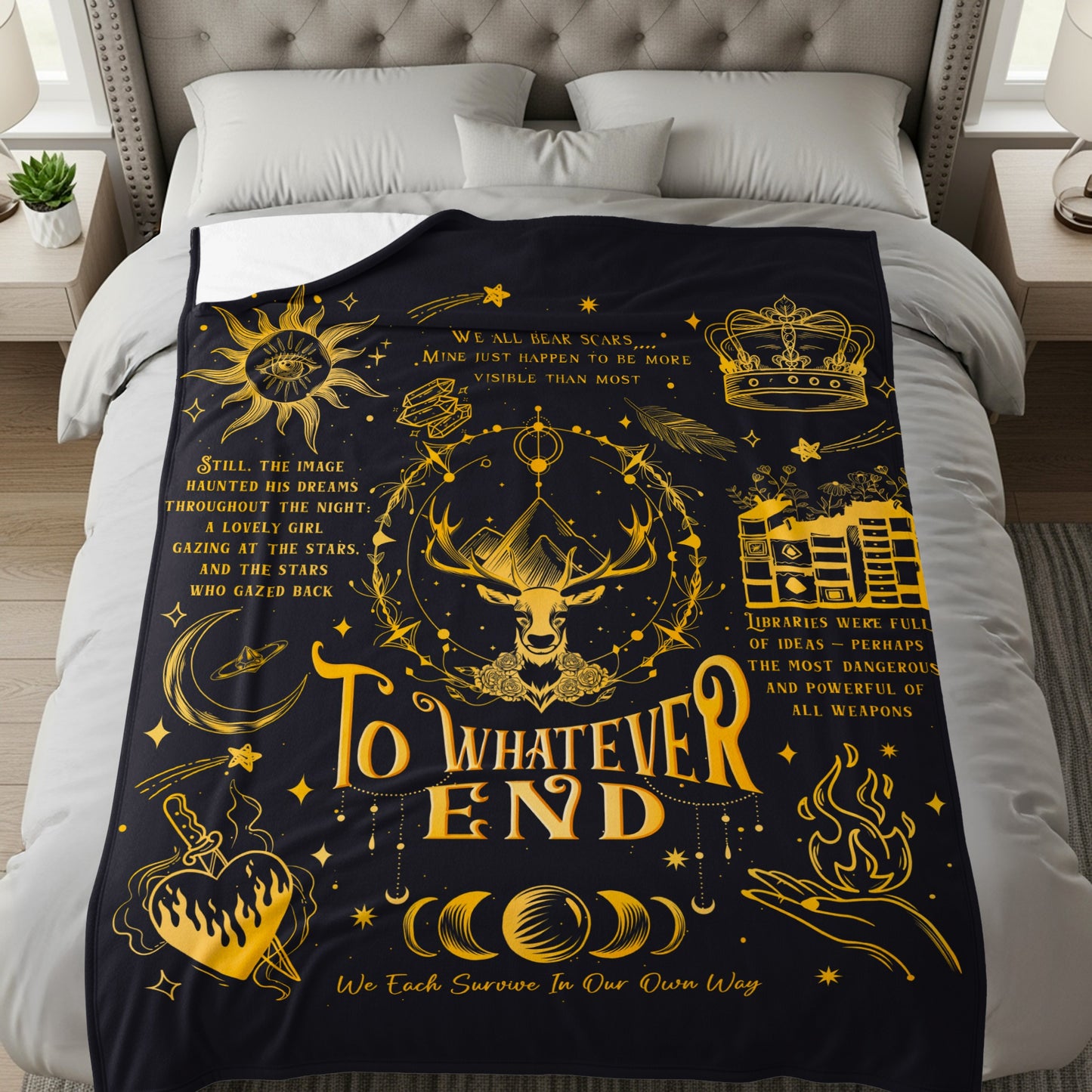 To Whatever End Throw Blanket With Inspirational Design