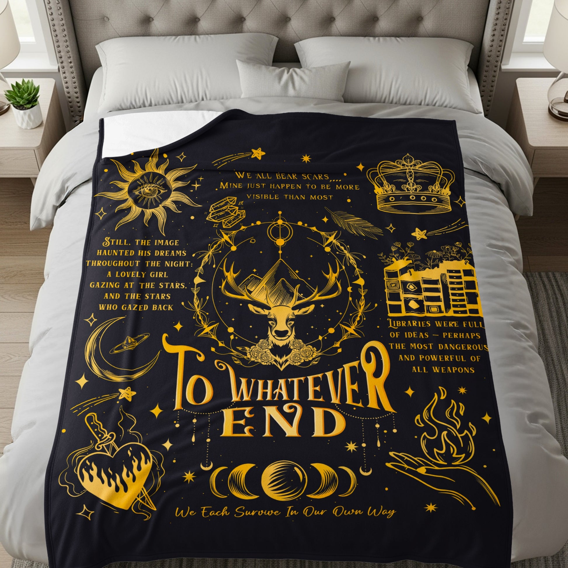 To Whatever End Throw Blanket With Inspirational Design