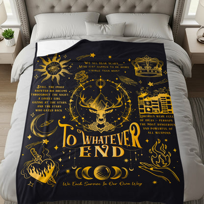 To Whatever End Throw Blanket With Inspirational Design