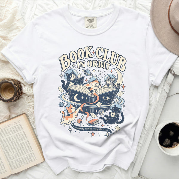 Orbit Book Club Tee in White