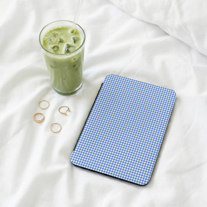 Blue Gingham Checkered Tablet Cover Accessory