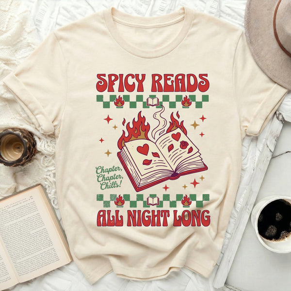 Spicy Reads Tee in Natural