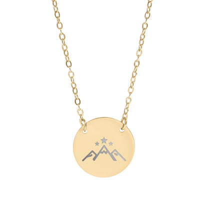 Elegant Necklace with Mountain Star Pendant Design