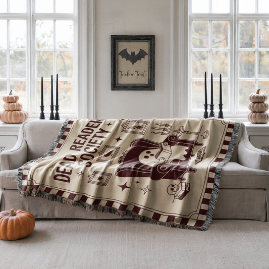 Dead Readers Society Woven Blanket