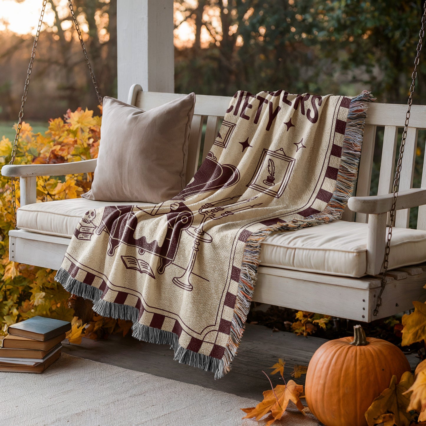 Dead Readers Society Woven Blanket