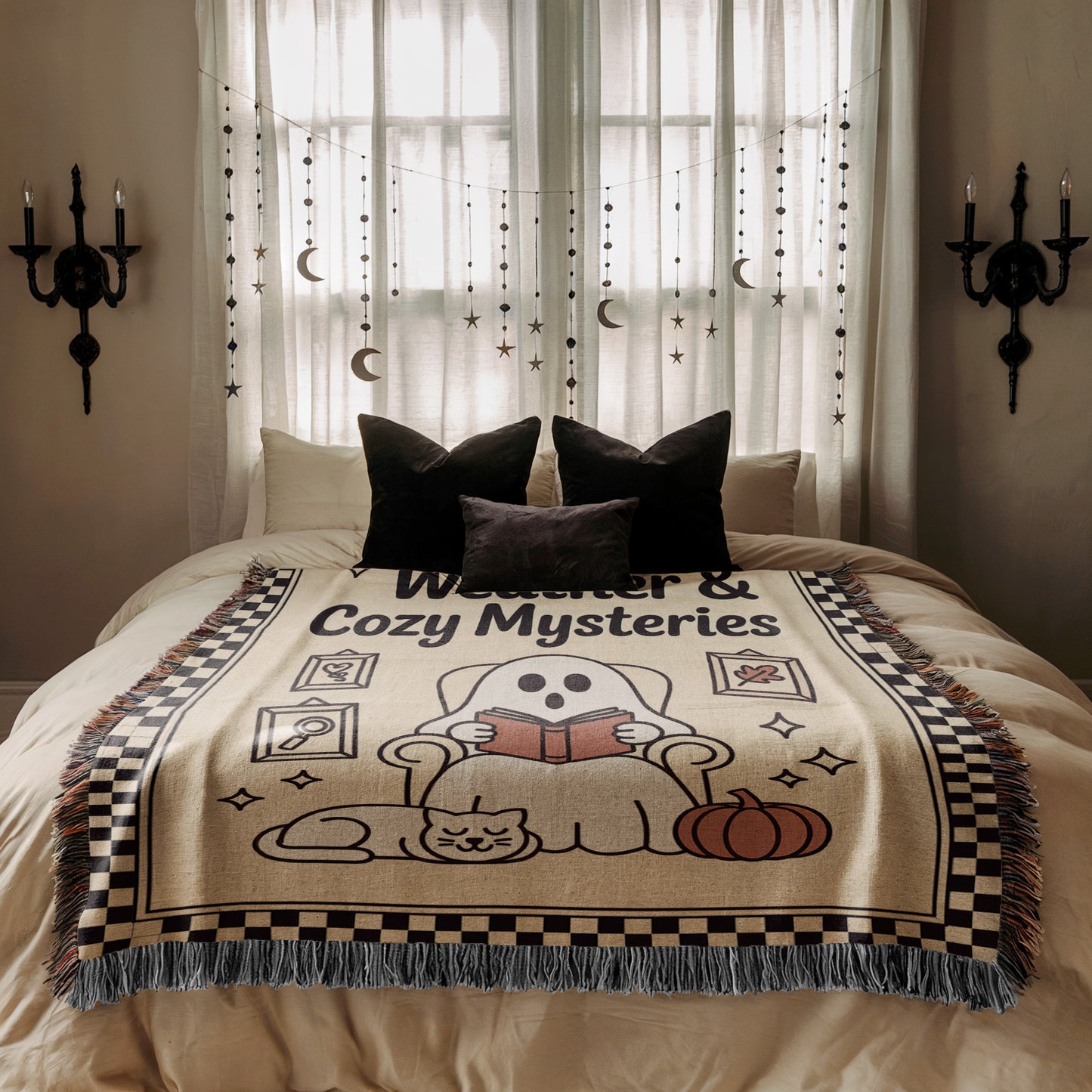 Sweater Weather & Cozy Mysteries Woven Blanket