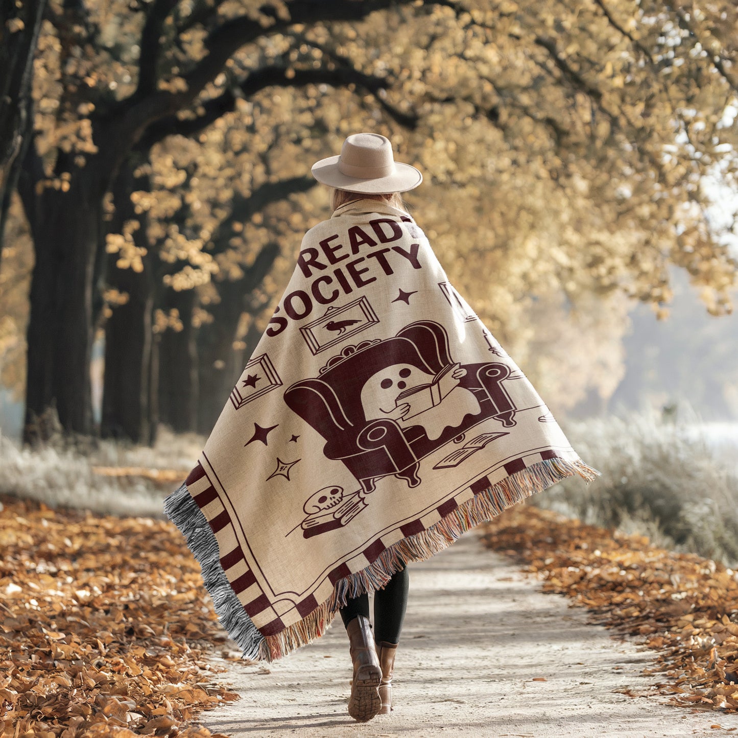 Dead Readers Society Woven Blanket