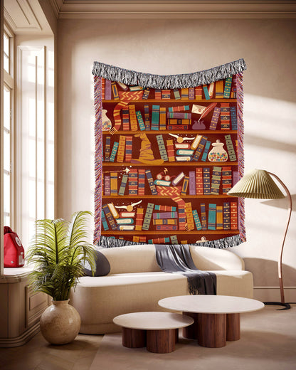 ✨ Wizard Book Library Blanket