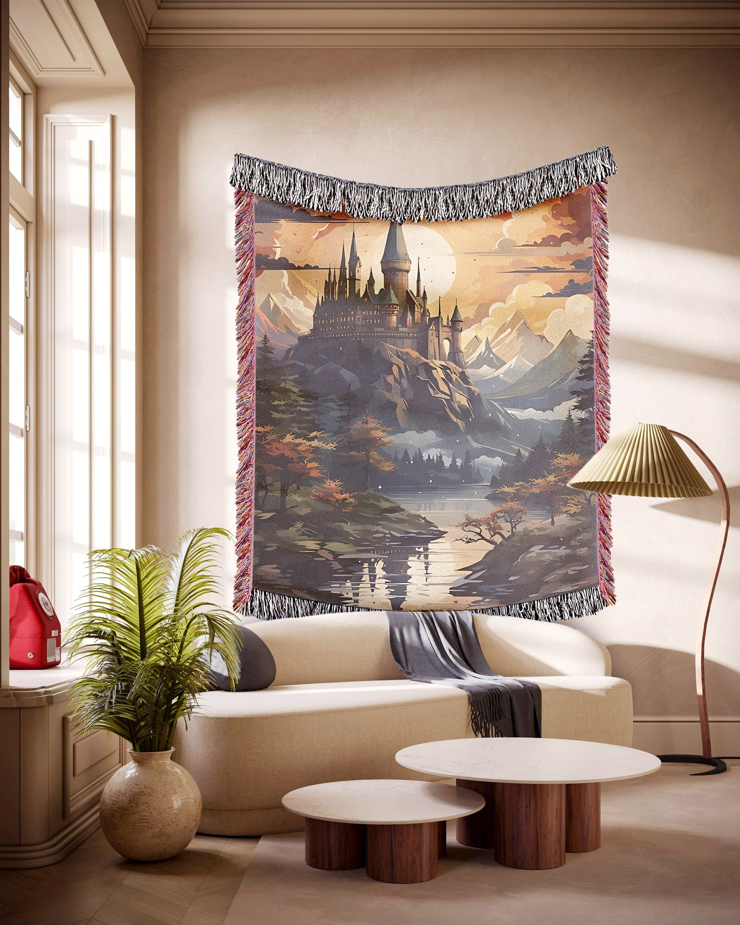 Magical Wizarding World Tapestry Throw 🧙‍♂️