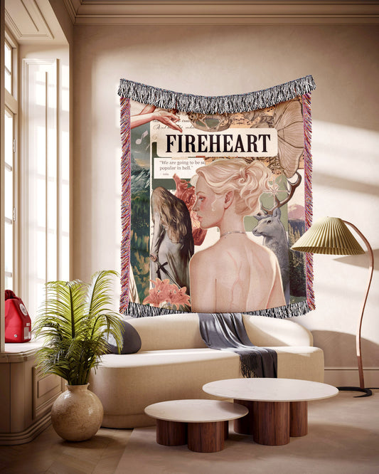 ✨ "Fireheart" Woven Throw Blanket ✨