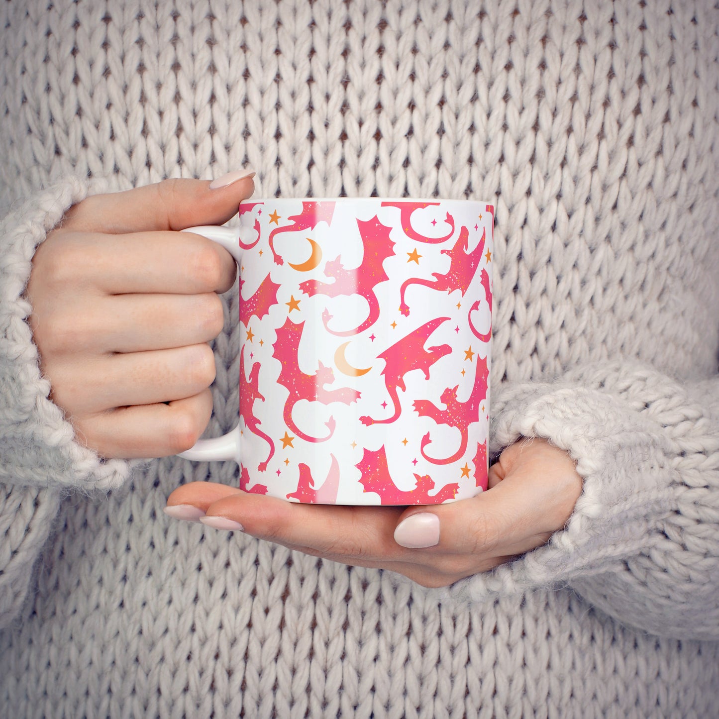 🌟 "Pink Dragon Mug – Romantasy Edition" 🐉✨