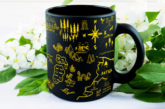 Black Throne of Glass Map Mug