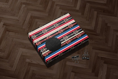 Black Baroque Stripe Wrapping Paper