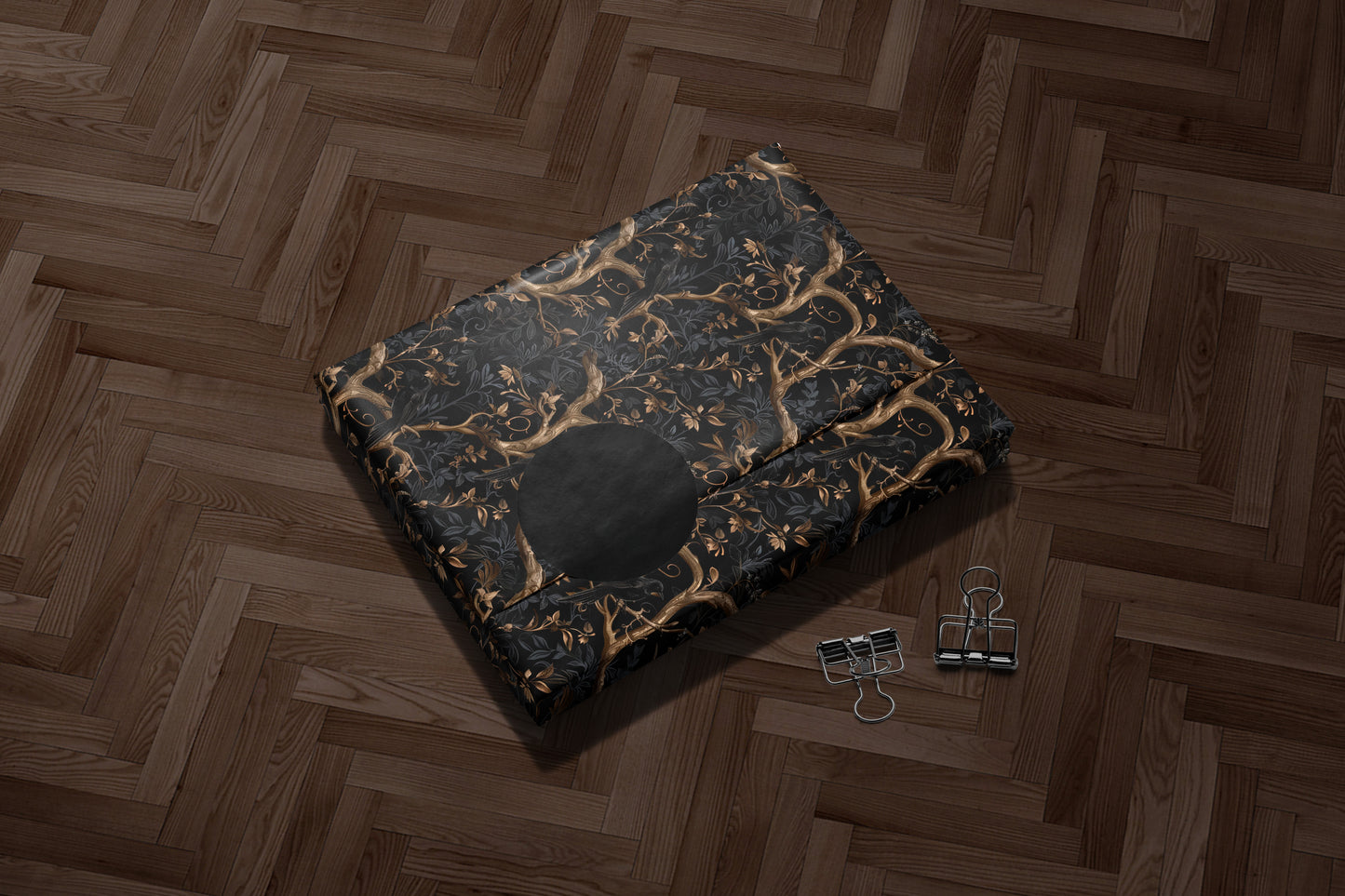 Dark Botanical Forest Wrapping Paper