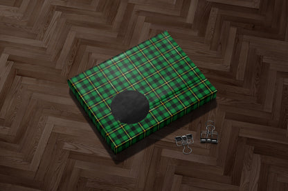 Green and Black Tartan Wrapping Paper