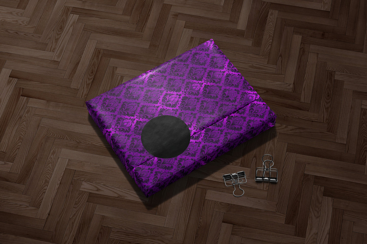 Purple Gothic Filigree Wrapping Paper