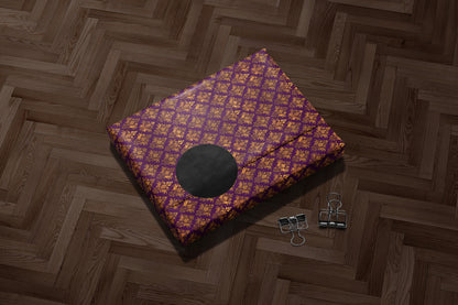 Luxury Purple Baroque Damask Wrapping Paper