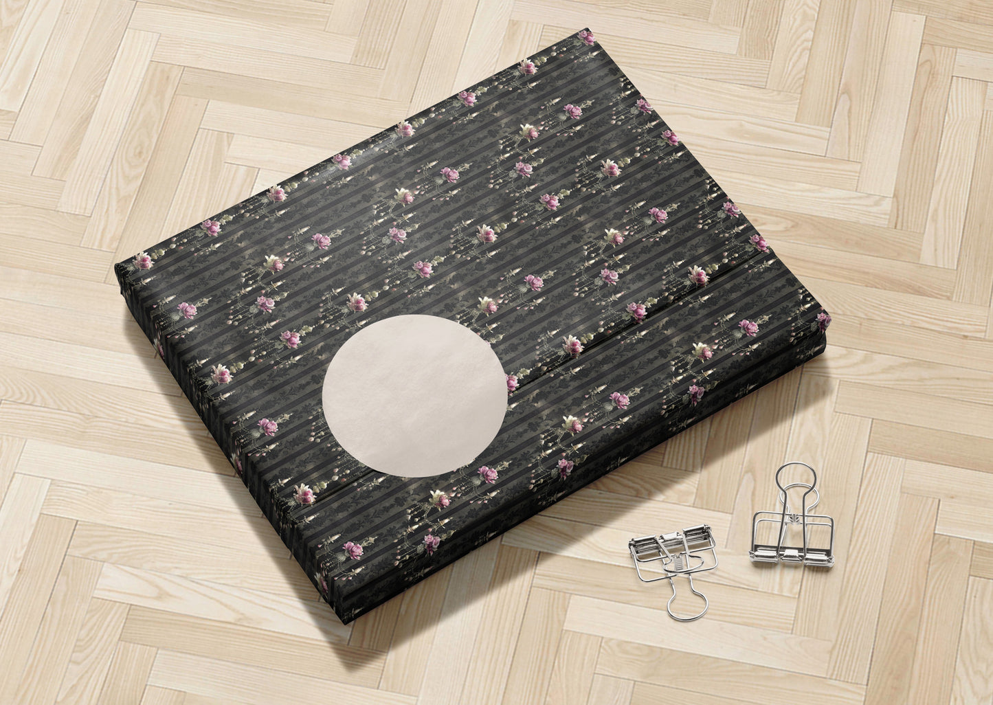 Dark Gothic Floral Wrapping Paper