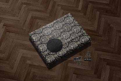 Elegant Black Damask Wrapping Paper