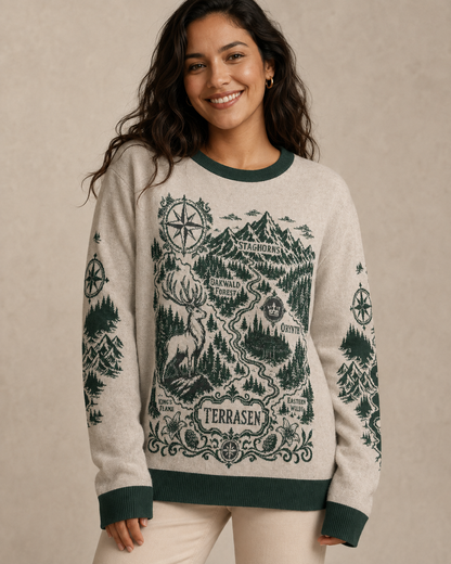 Terrasen Map Knitted Sweater