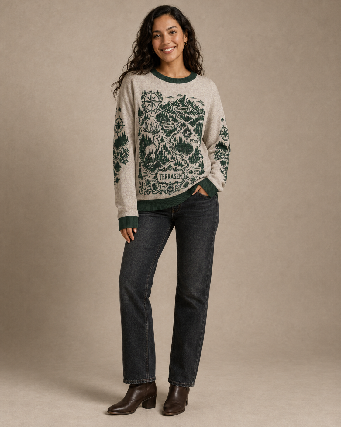 Terrasen Map Knitted Sweater